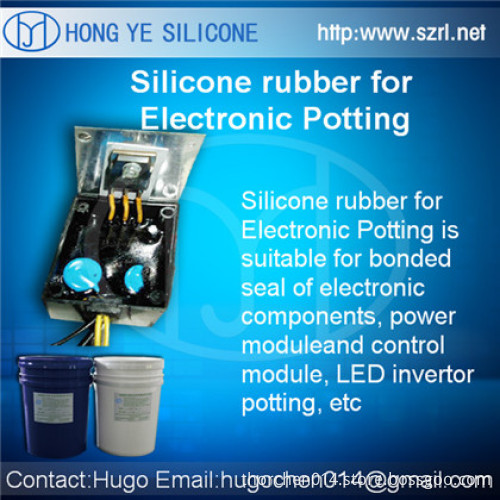 Silicone rubber for electronic potting compound